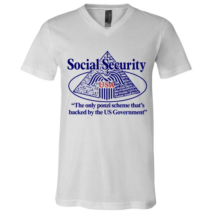 Barely Legal Clothing Social Security The Only Ponzi Scheme ThatS Backed By The V-Neck T-Shirt