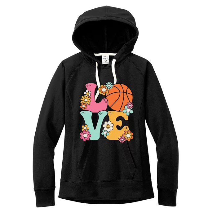 Basketball Love Cute Basketball Lover Women Teens Girl Women's Fleece Hoodie