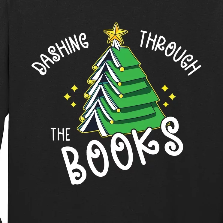 Book Lover Christmas Tree Holiday Reading Love To Read Tall Long Sleeve T-Shirt