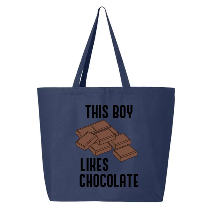 Boy Likes Chocolate Cocoa Funny Saying Chocolatier Meaningful Gift 25L Jumbo Tote