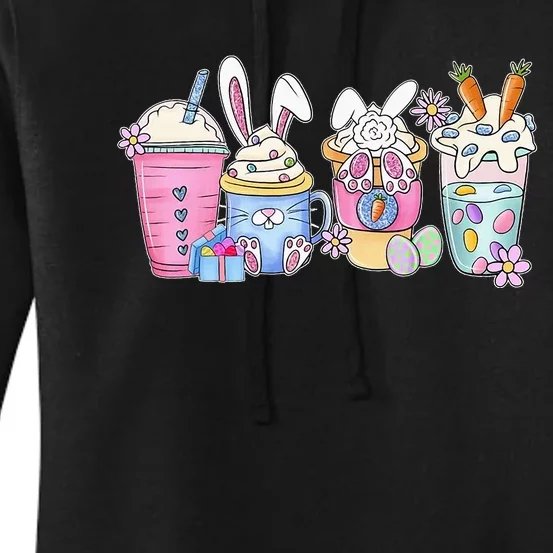 Bunny Latte Coffee Easter Bunny rabbit Coffee Lover Women's Pullover Hoodie