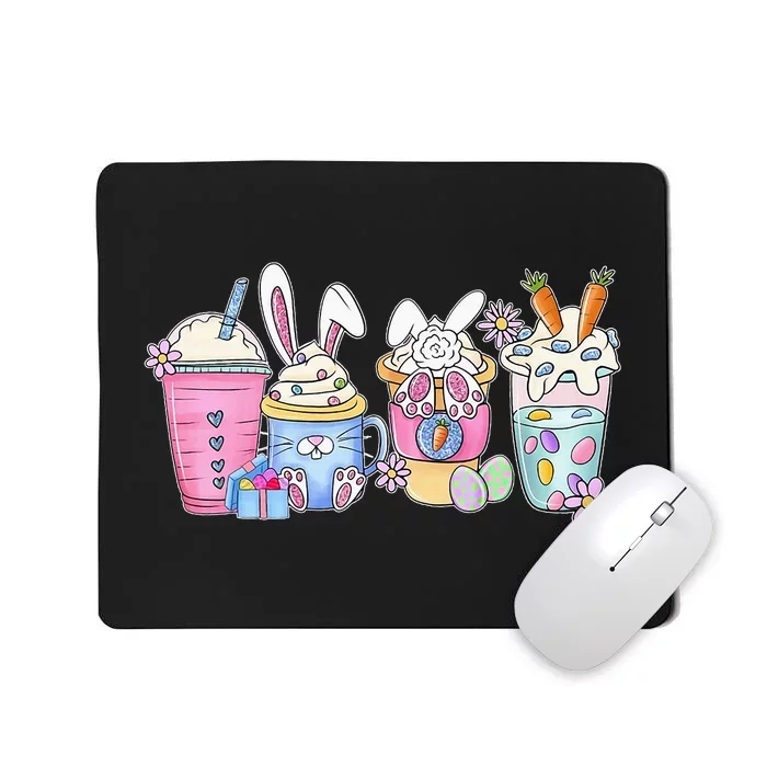 Bunny Latte Coffee Easter Bunny rabbit Coffee Lover Mousepad