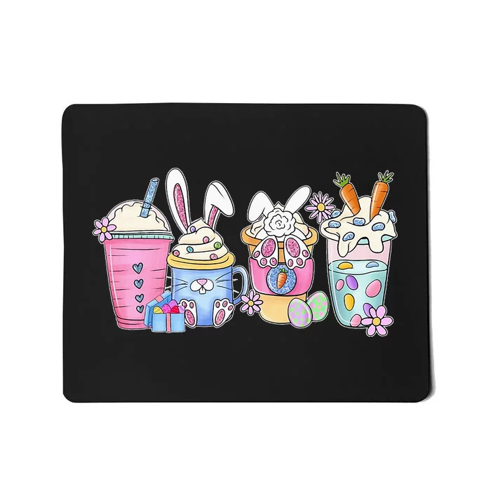 Bunny Latte Coffee Easter Bunny rabbit Coffee Lover Mousepad