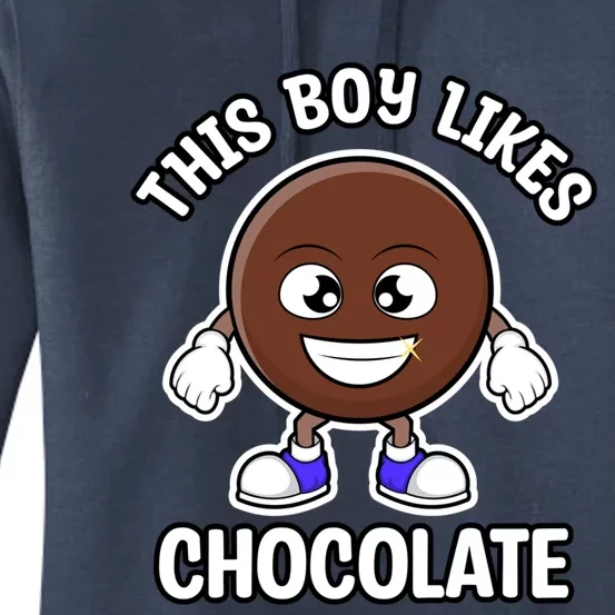 Boy Likes Chocolate Cute Chocolate Lover Gift Women's Pullover Hoodie