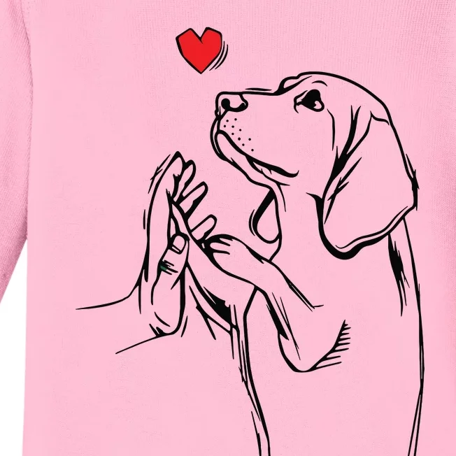 Beagle Love Cute Dog Mom Funny Girl Gift Baby Long Sleeve Bodysuit