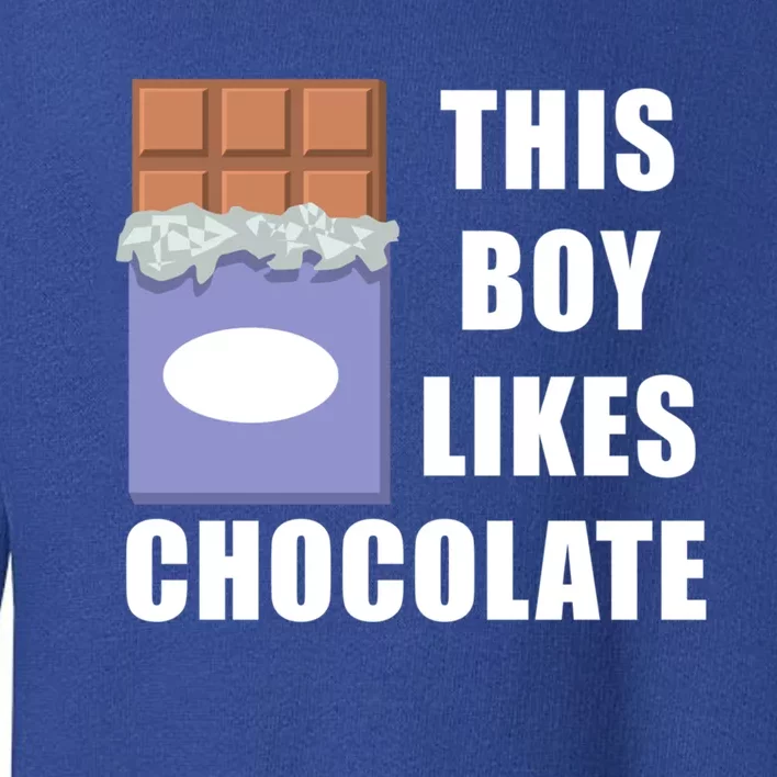 Boy Likes Chocolate Funny Dark Chocolate Lover Gift Toddler Sweatshirt