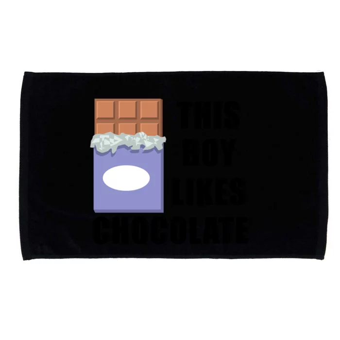 Boy Likes Chocolate Funny Saying Chocolatier Funny Gift Microfiber Hand Towel