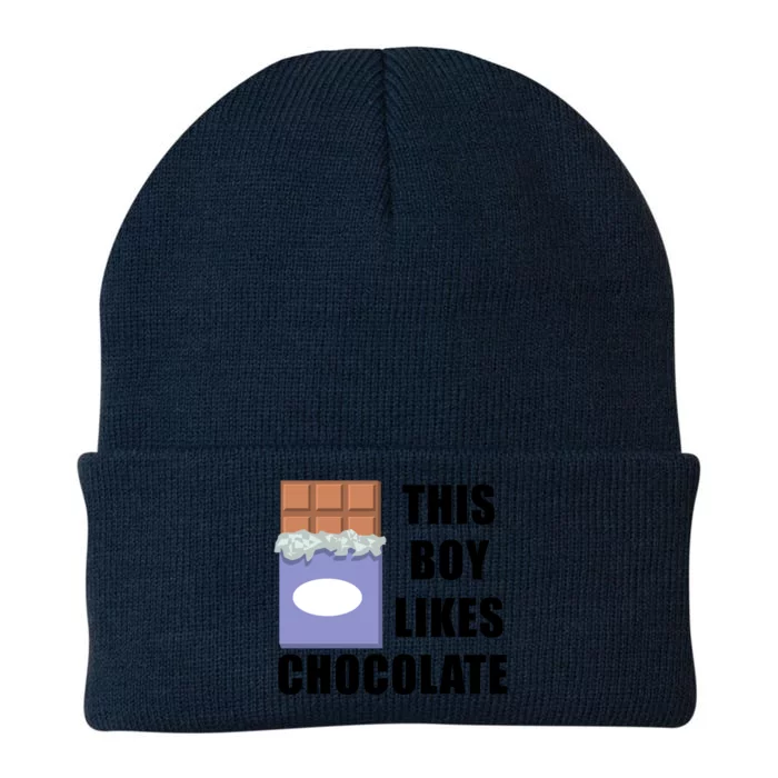 Boy Likes Chocolate Funny Saying Chocolatier Funny Gift Knit Cap Winter Beanie