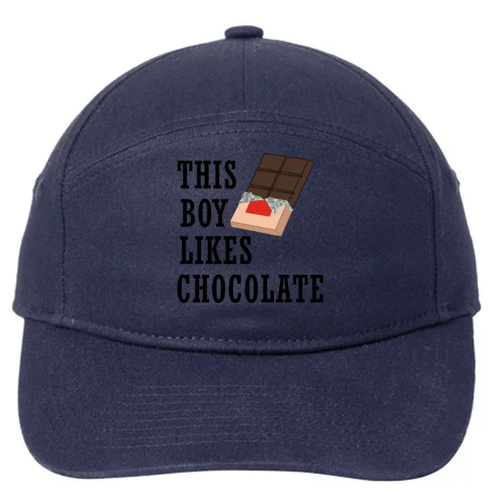 Boy Likes Chocolate Ironic Chocolatier Cute Gift 7-Panel Snapback Hat