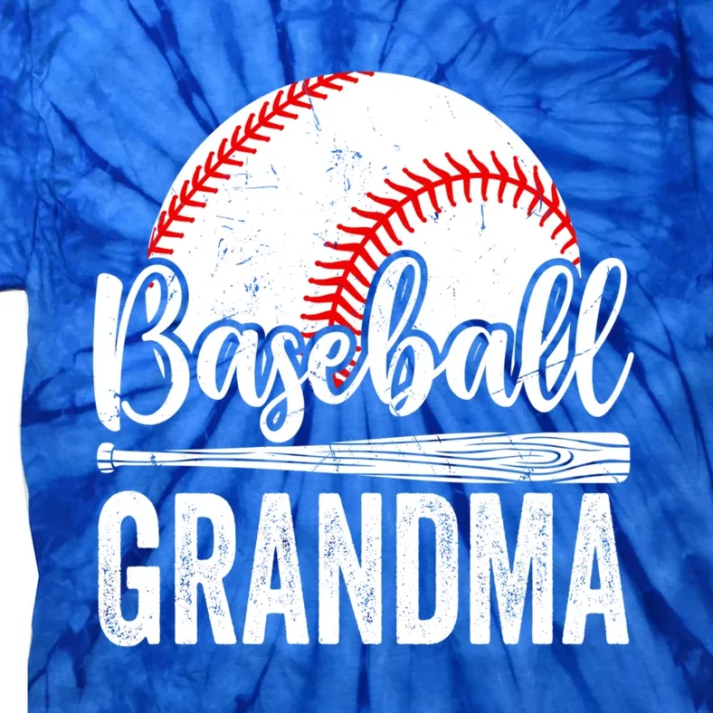 Baseball Lover Cute Baseball Grandma Gift Tie-Dye T-Shirt