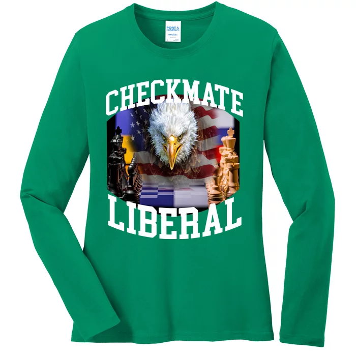 Barely Legal Clothing Checkmate Liberal Ladies Long Sleeve Shirt