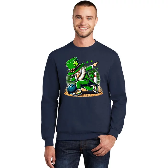 Bowling Lover Dabbing Irish Bowler St Saint PatrickS Day Great Gift Tall Sweatshirt