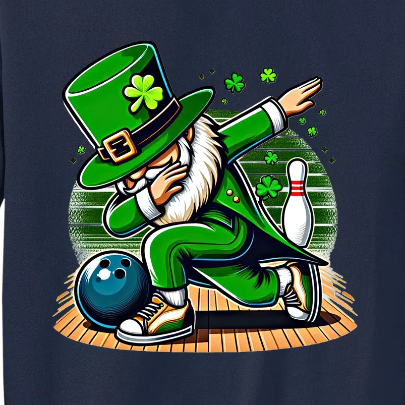 Bowling Lover Dabbing Irish Bowler St Saint PatrickS Day Great Gift Tall Sweatshirt