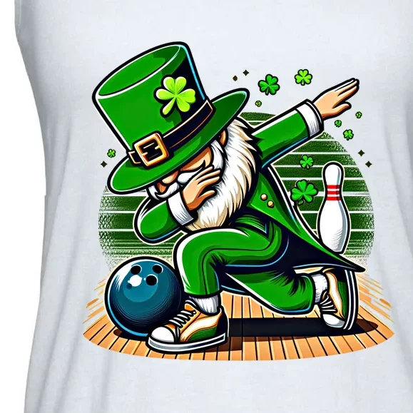 Bowling Lover Dabbing Irish Bowler St Saint PatrickS Day Great Gift Ladies Essential Flowy Tank