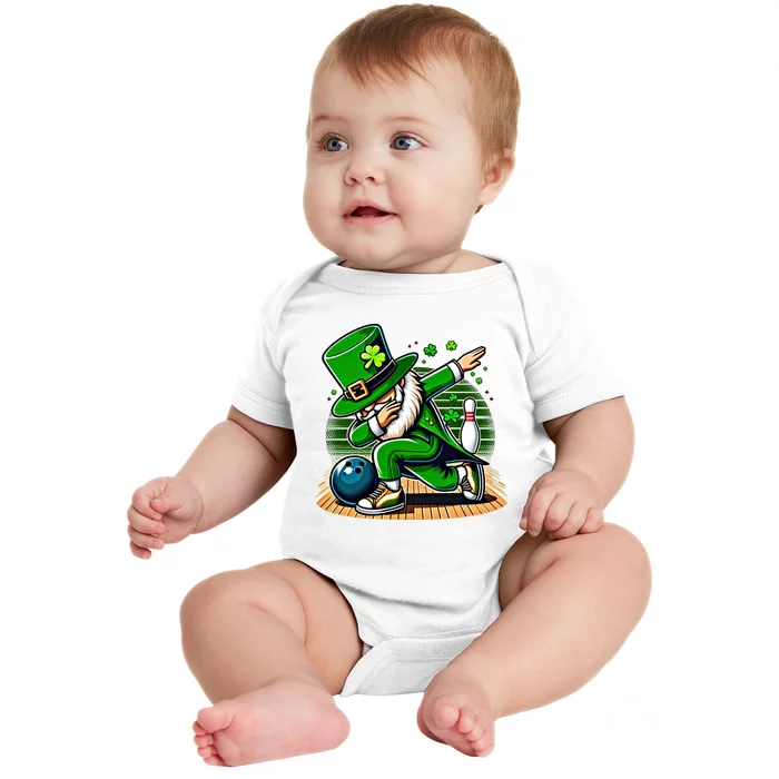 Bowling Lover Dabbing Irish Bowler St Saint PatrickS Day Great Gift Baby Bodysuit