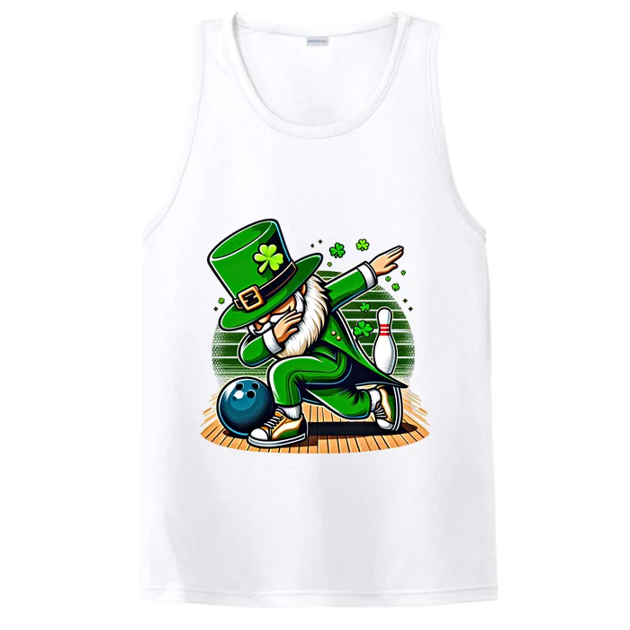 Bowling Lover Dabbing Irish Bowler St Saint PatrickS Day Great Gift Performance Tank