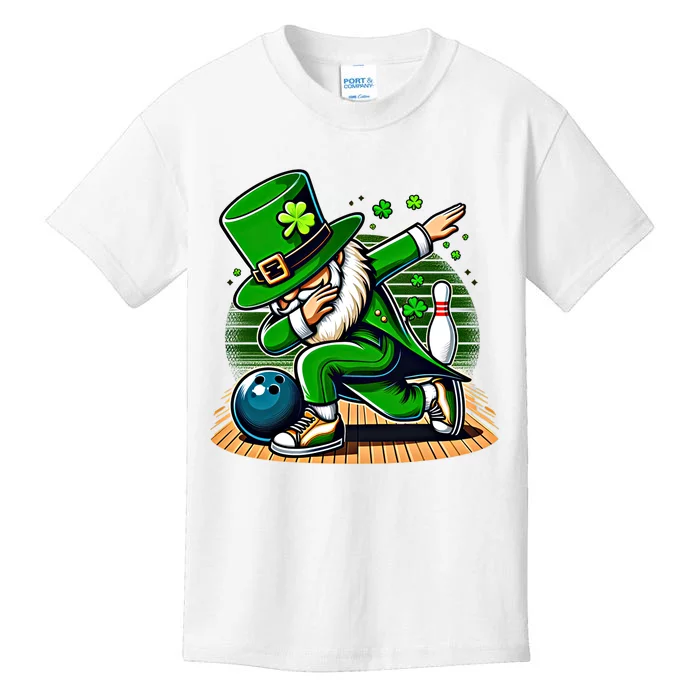 Bowling Lover Dabbing Irish Bowler St Saint PatrickS Day Great Gift Kids T-Shirt