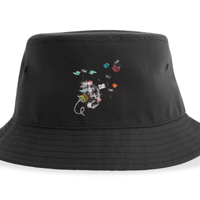 Book Librarian Dandelion Book Reading Sustainable Bucket Hat