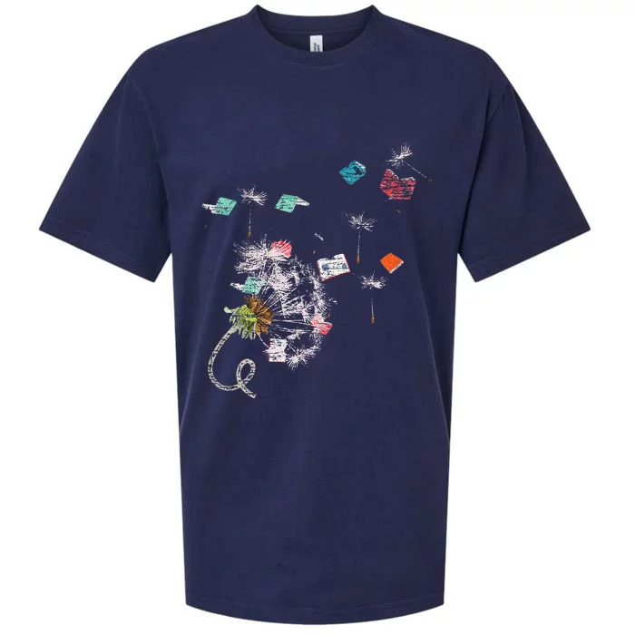 Book Librarian Dandelion Book Reading Sueded Cloud Jersey T-Shirt