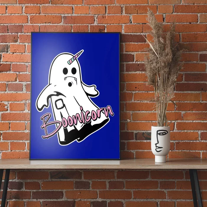 Boonicorn Lazy Diy Halloween Costume Funny Unicorn Ghost Gift Poster