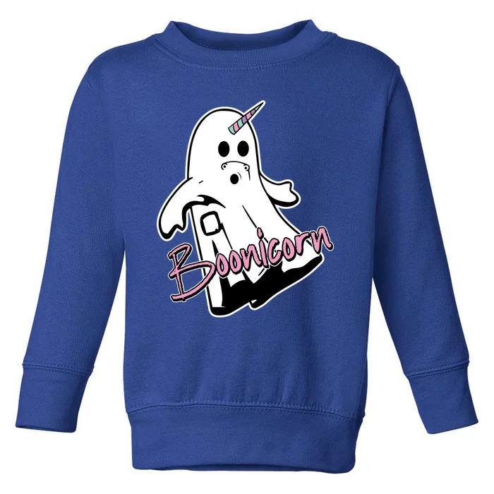 Boonicorn Lazy Diy Halloween Costume Funny Unicorn Ghost Gift Toddler Sweatshirt