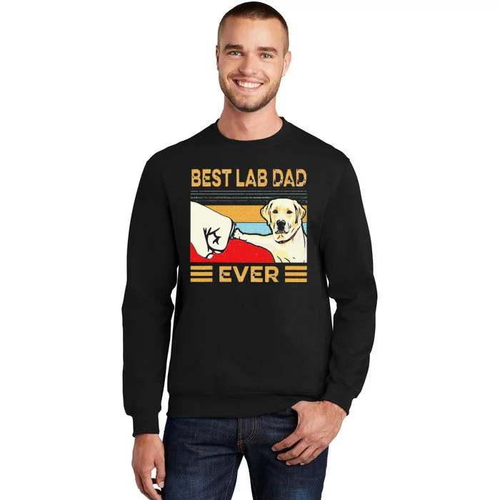 Best Lab Dad Ever Retro Vintage Sweatshirt