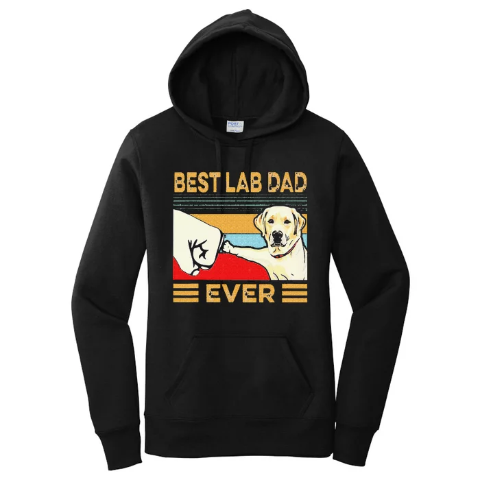 Best Lab Dad Ever Retro Vintage Women's Pullover Hoodie