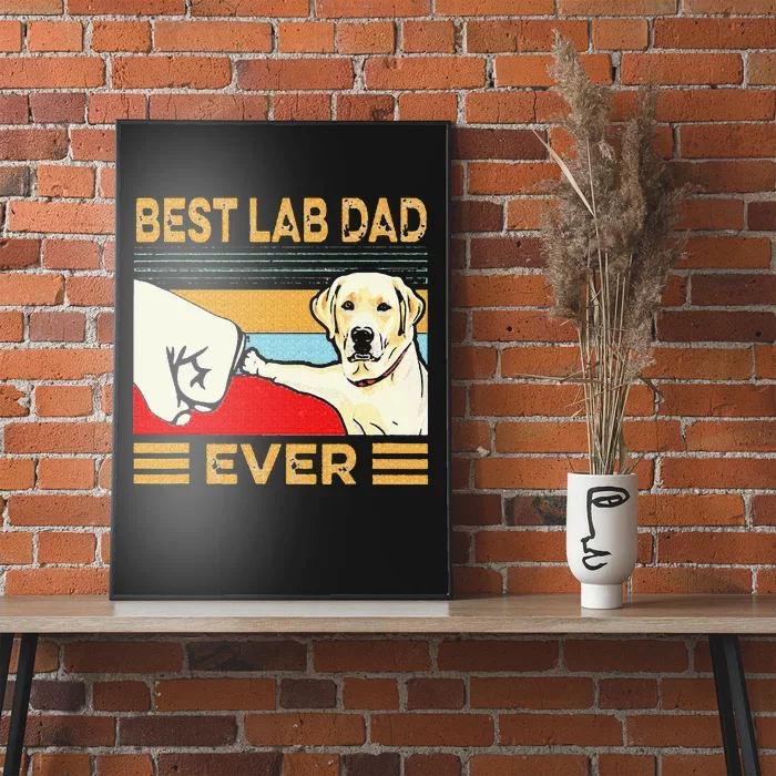 Best Lab Dad Ever Retro Vintage Poster