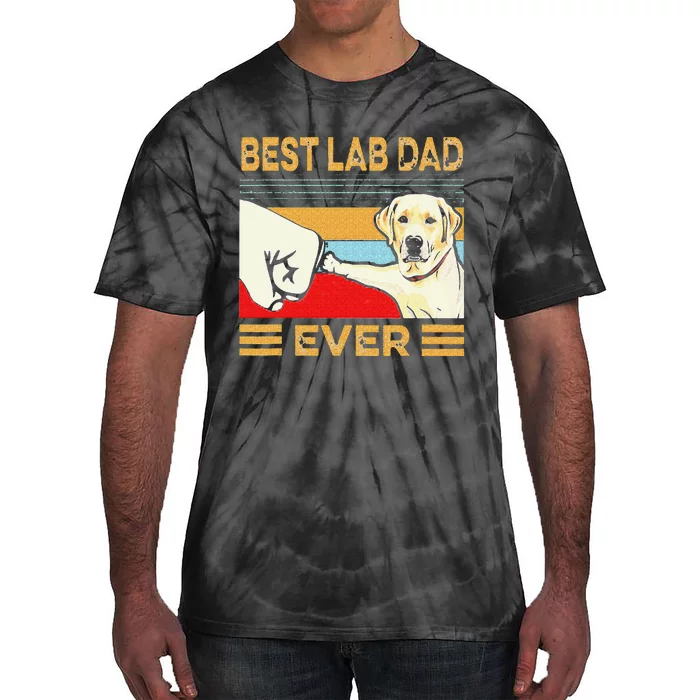 Best Lab Dad Ever Retro Vintage Tie-Dye T-Shirt