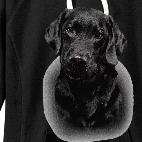 Black Labrador Dad Mom Retriever Lab Owner Dog Lover Cute Women's Fleece Hoodie