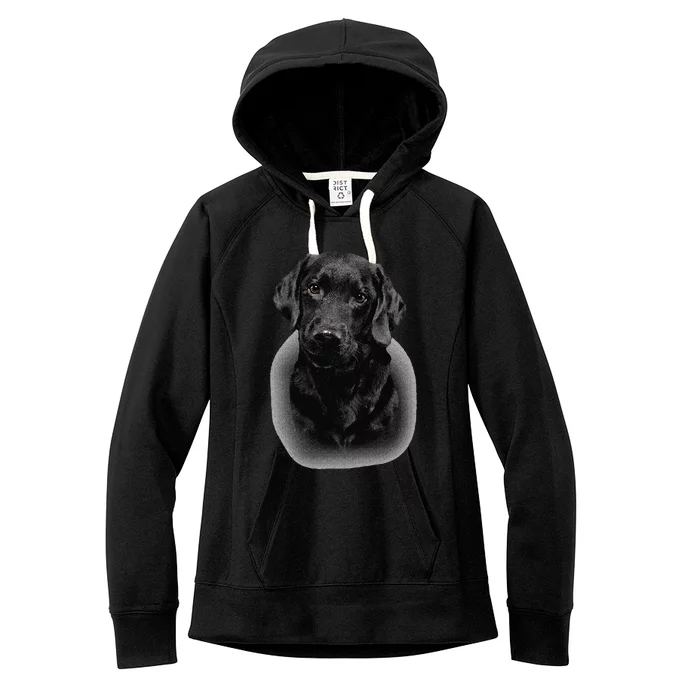 Black Labrador Dad Mom Retriever Lab Owner Dog Lover Cute Women's Fleece Hoodie