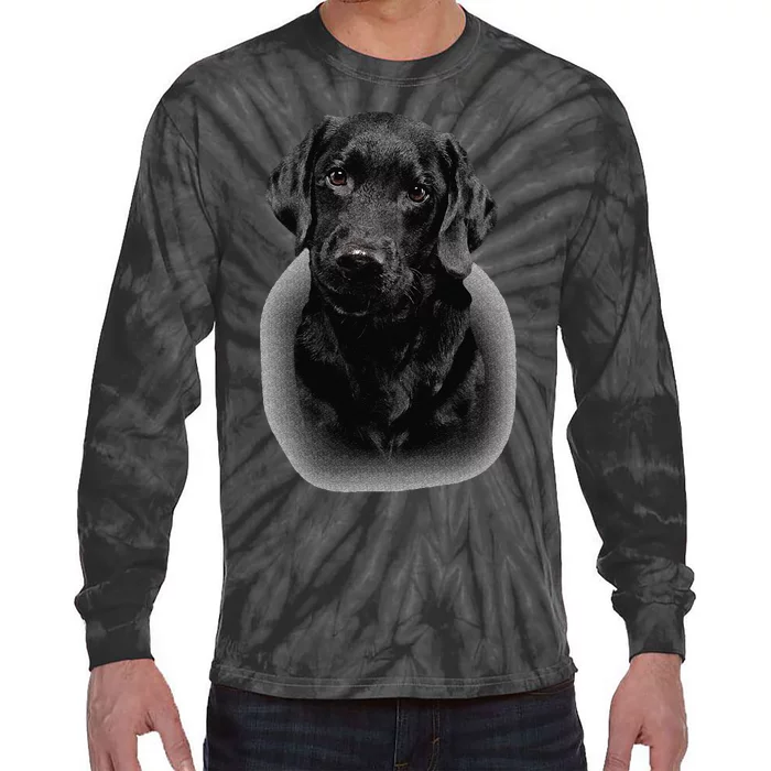 Black Labrador Dad Mom Retriever Lab Owner Dog Lover Cute Tie-Dye Long Sleeve Shirt