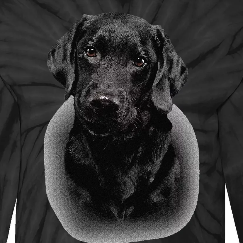 Black Labrador Dad Mom Retriever Lab Owner Dog Lover Cute Tie-Dye Long Sleeve Shirt