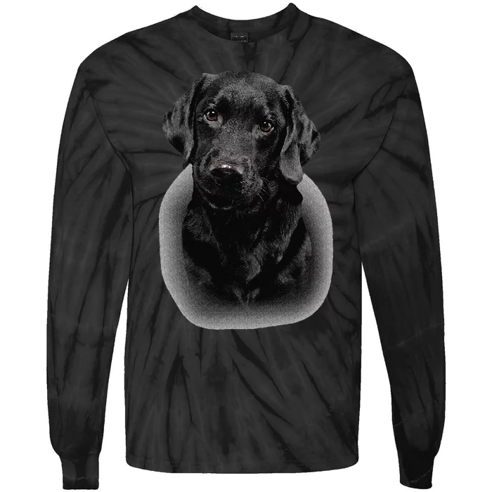 Black Labrador Dad Mom Retriever Lab Owner Dog Lover Cute Tie-Dye Long Sleeve Shirt