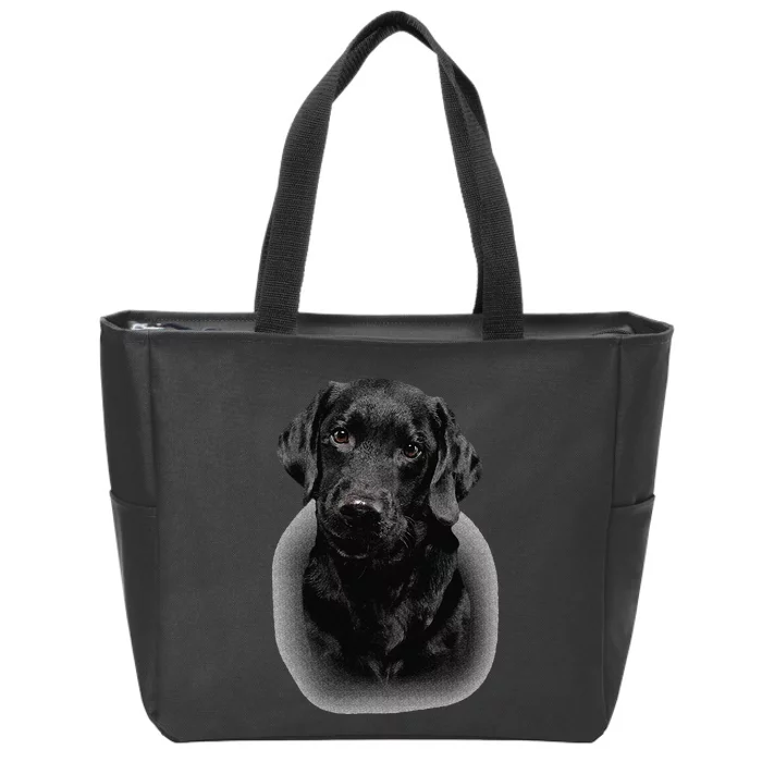 Black Labrador Dad Mom Retriever Lab Owner Dog Lover Cute Zip Tote Bag