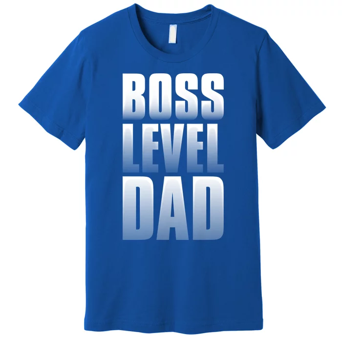 Boss Level Dad Gift Dad By Day Gamer By Nighfunny Gift Cute Gift Premium T-Shirt