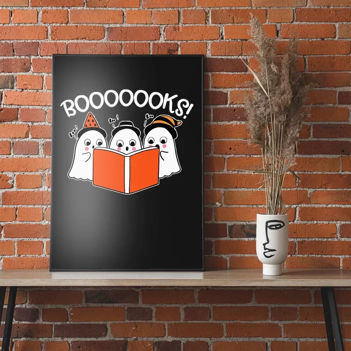 Boooks Lazy DIY Halloween Teacher Funny Ghost Reading Poster