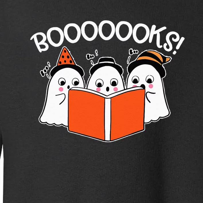 Boooks Lazy DIY Halloween Teacher Funny Ghost Reading Toddler Sweatshirt