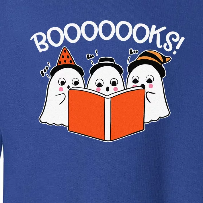 Boooks Lazy DIY Halloween Teacher Funny Ghost Reading Toddler Sweatshirt