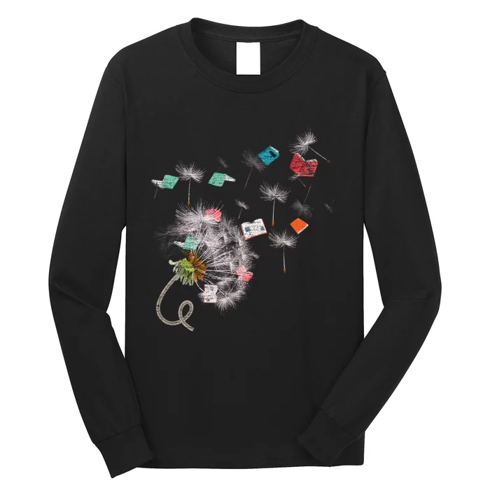 Book Librarian Dandelion Book Reading Long Sleeve Shirt