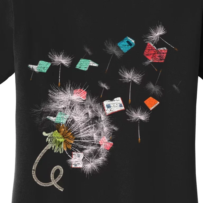 Book Librarian Dandelion Book Reading Women's T-Shirt