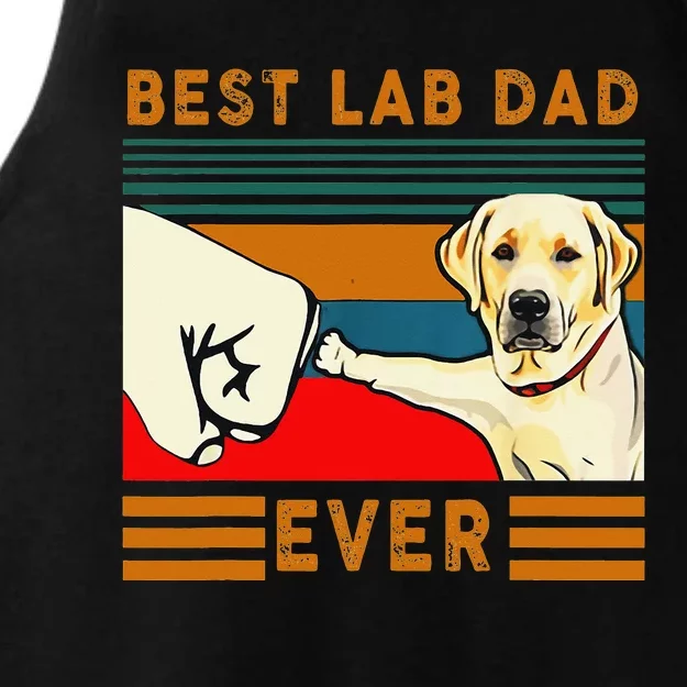 Best Lab Dad Father's Day Dad Gifts Best Labrador Dad Ladies Tri-Blend Wicking Tank