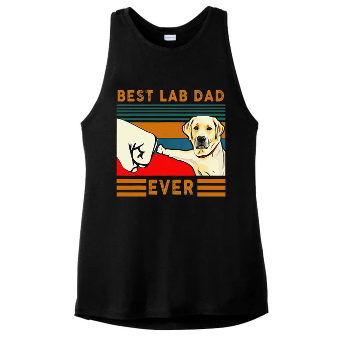 Best Lab Dad Father's Day Dad Gifts Best Labrador Dad Ladies Tri-Blend Wicking Tank