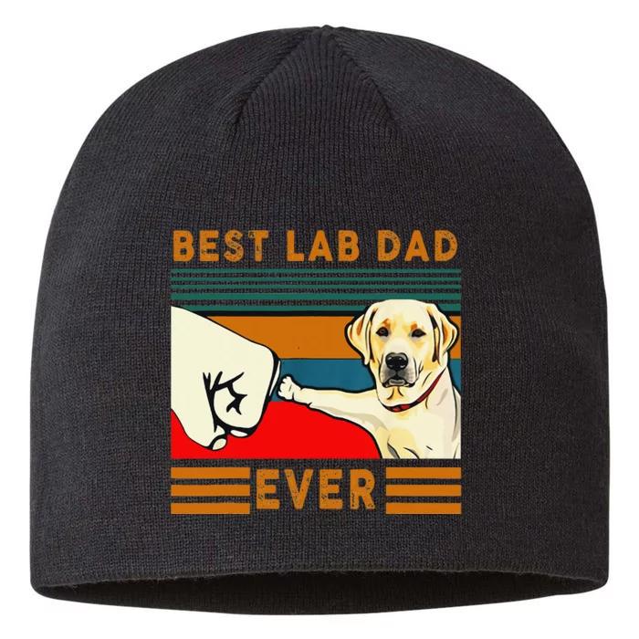 Best Lab Dad Father's Day Dad Gifts Best Labrador Dad 8 1/2in Sustainable Knit Beanie