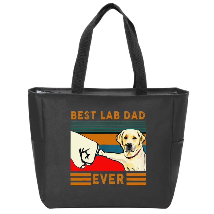 Best Lab Dad Father's Day Dad Gifts Best Labrador Dad Zip Tote Bag