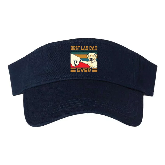 Best Lab Dad Ever Retro Vintage Valucap Bio-Washed Visor