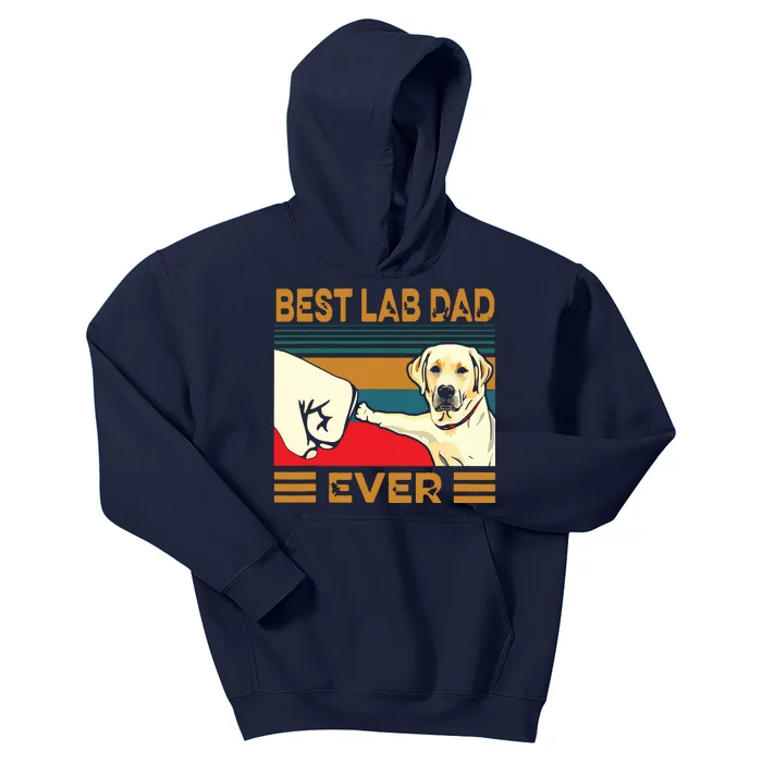 Best Lab Dad Ever Retro Vintage Kids Hoodie