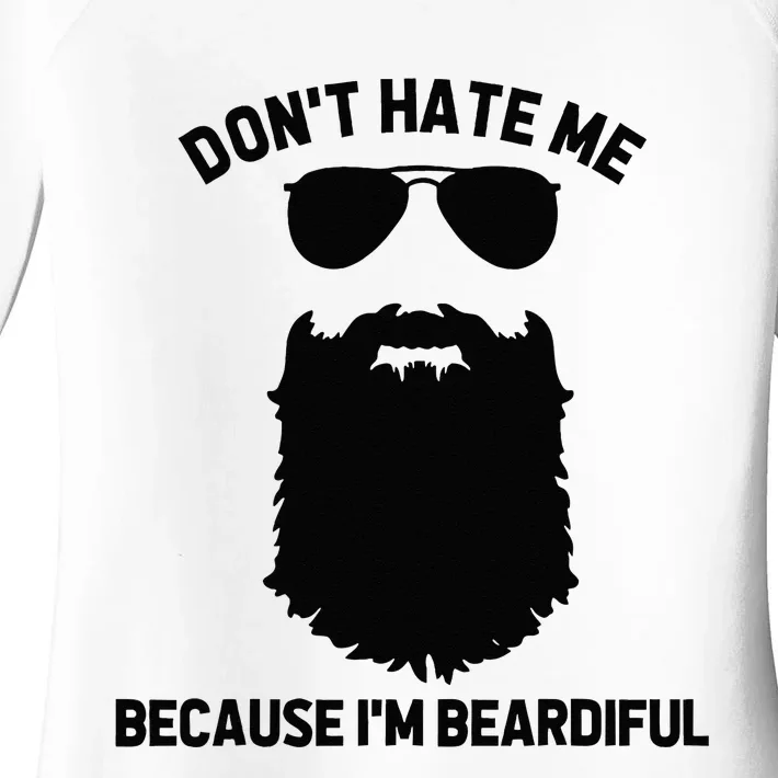 Beard Lover Dont Hate Me Because Im Beardiful Women's Perfect Tri Tunic Long Sleeve Shirt