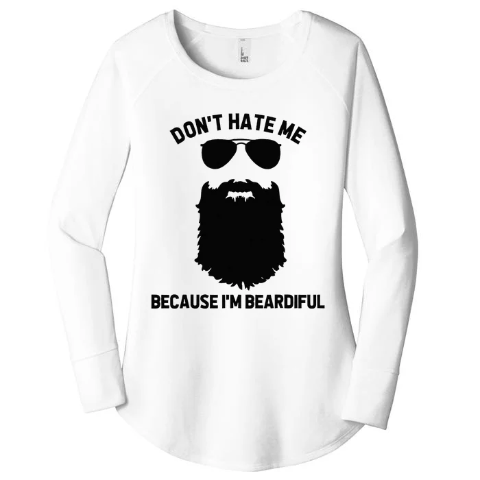 Beard Lover Dont Hate Me Because Im Beardiful Women's Perfect Tri Tunic Long Sleeve Shirt