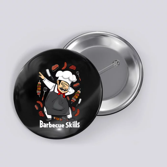 Barbecue Lover Dad Grilling BBQ Chef Father Barbecue Button